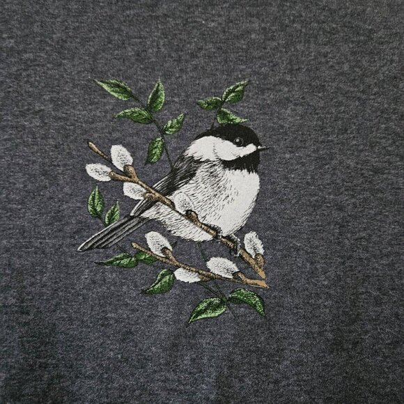 Northern Woods Clothing Co. Vest Womens M Gray V Neck Buttons Fleece Print VTG - Picture 8 of 10